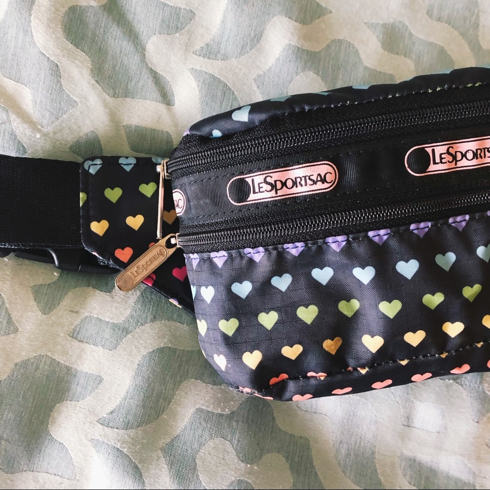 LeSportsac rainbow heart fanny pack